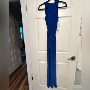 NWT LAUREN Ralph Lauren Royal Blue Sleeveless Jumpsuit XS